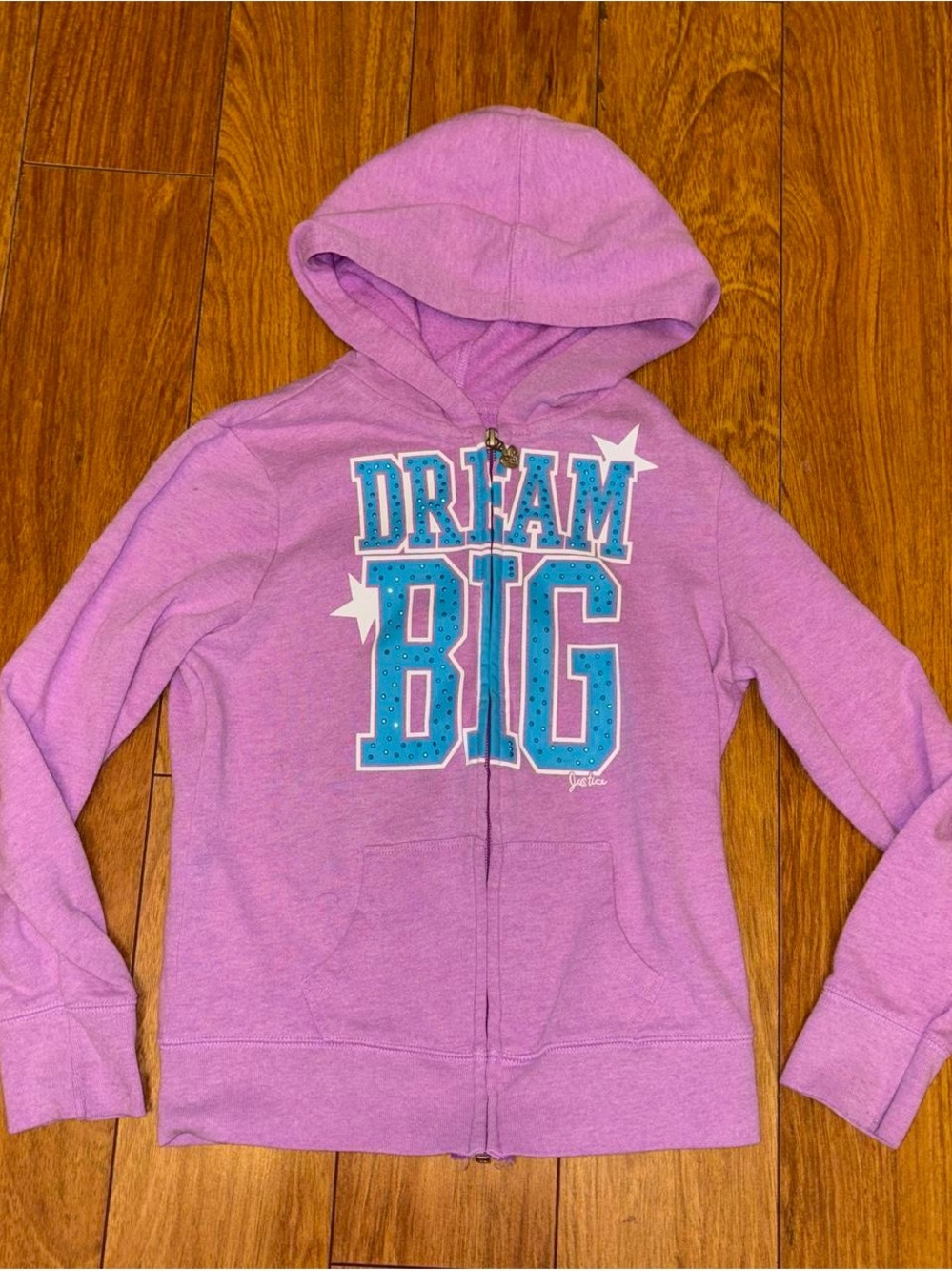 Girls' Dream Big Purple Zip-Up Hoodie